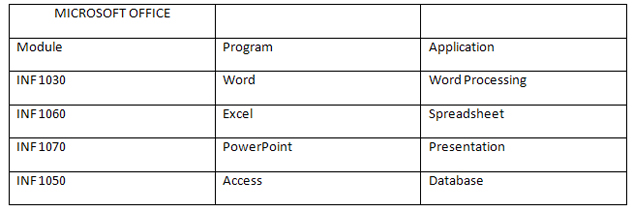 This graphic shows data in a table created using the Table feature.