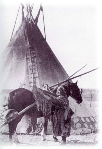 tipi and horse