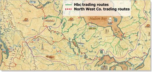 HBC trading routes