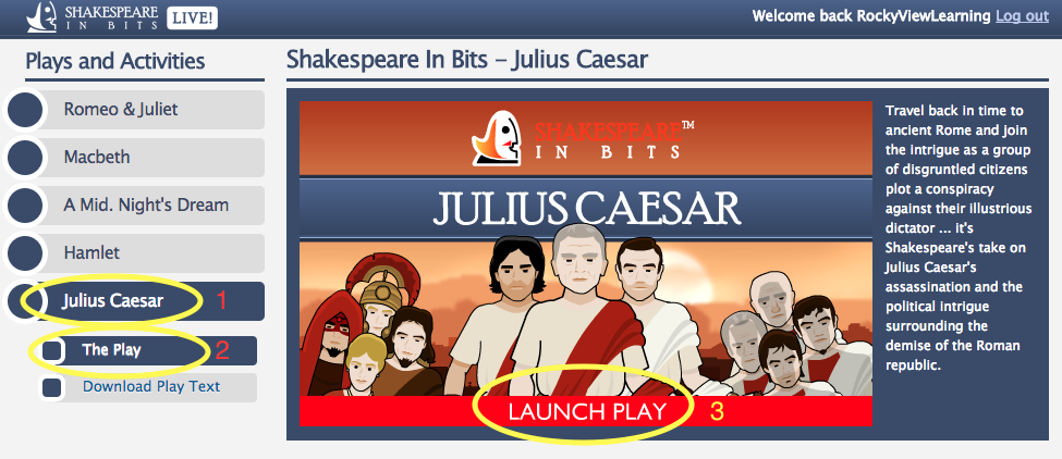 Shakespeare in Bits homepage