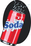 This is an illustration of a can of soda pop.