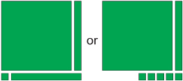 This illustration shows the improper placement of algebra tiles.
