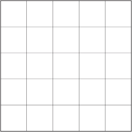 This shows a 5 × 5 grid.