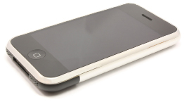 This shows a photo of a modern touchscreen phone and mobile device.