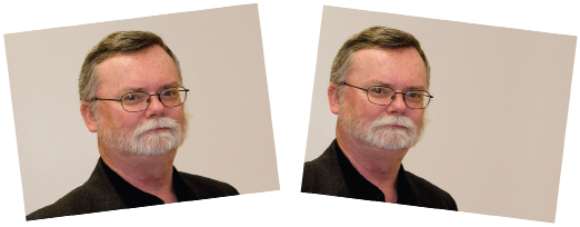 The first image shows a man's face in the middle of the photograph. The second image shows a man�s face on the left side of the photograph.