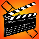 This shows a photo of a movie clapboard.