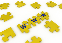 This illustration is of a puzzle with the letter w on three puzzle pieces.