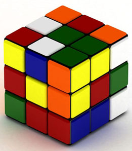 This is a photo of a Rubik’s Cube.