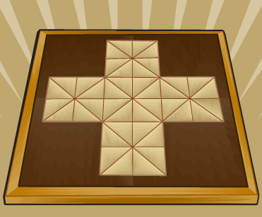 This is a photo of the fox and geese game board.