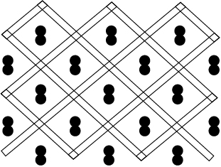 This illustration shows an example of a pattern from a barkcloth.