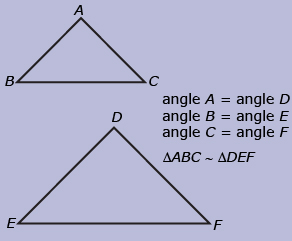 This is an image of two similar triangles.