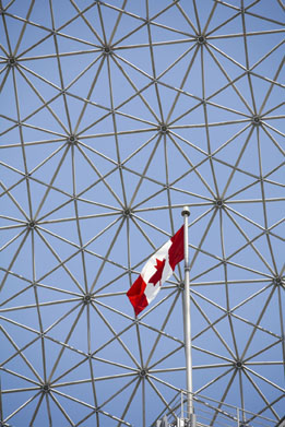 This is a photo of the Montreal Biosphere.