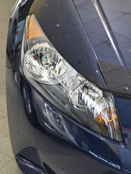 This photo shows a car headlight.