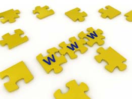 This illustration is of a puzzle with the letter w on three puzzle pieces.