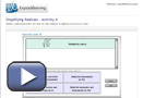 This is a screenshot for Simplifying Radicals—Activity A.