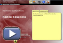 This is a screenshot for Radical Equations: Introduction.