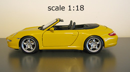 This is a photo of a model of a car that has a scale of 1:18.