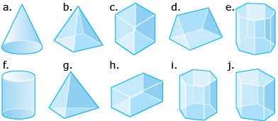This is an illustration of pyramids and prisms.