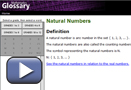 This is a play button that opens LearnAlberta’s Mathematics Glossary: Natural Numbers. 