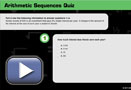 This is a play button for Arithmetic Sequences Quiz.