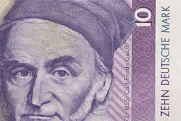 This is an image of German currency. Carl Friedrich Gauss is shown on the ten-mark bill.