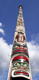 This is a photo of the tallest free-standing totem pole. The totem pole is located in Beacon Hill Park, Victoria, British Columbia.
