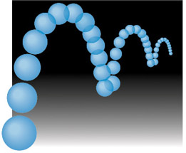 This is a time-lapse image of a bouncing ping-pong ball.
