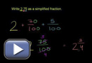This is a play button for "Decimals and Fractions."