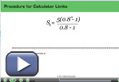 This is a play button that opens Procedure for Calculator Limits.