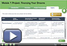 This is a play button that opens Module 1 Project: Financing Your Dreams.