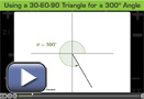 This is a play button that opens Using a 30-60-90 Triangle for a 300° Angle.