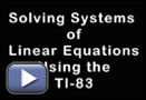 This is a play button that opens Solving Systems of Linear Equations Using the TI-83.