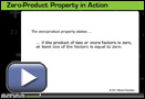 This is a play button that opens Zero-Product Property in Action.