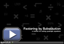This is a play button that opens Factoring by Substitution.