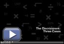 This is a play button that opens The Discriminant: Three Cases.