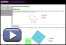 This is a play button that opens Pythagorean Theorem.