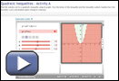 This is a play button that opens Quadratic Inequalities in Two Variables.