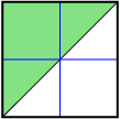 This shows a Cartesian plane and a solid line with a positive slope going through the origin. The region above the line is shaded.