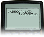 This shows a cube root of a negative number.