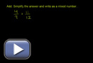 This is a play button that opens “Subtracting Fractions.”