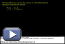 This is a play button that opens “Adding and Subtracting Rational Expressions 3.”
