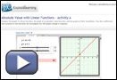 This play button opens Absolute Value with Linear Functions.