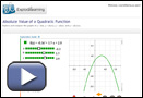 This play button opens Absolute Value of a Quadratic Function.
