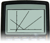 This shows a screenshot of Y1 = absolute x minus 6   and Y2 = 2x.