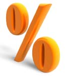 This graphic is of a percentage symbol.