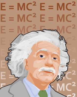 This is a drawing of Albert Einstein.