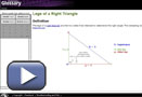 This is a link to a definition and an applet of a right triangle’s parts.