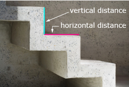 This is a picture of stairs without an overhang.