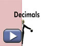 This play button opens an interactive activity on decimals.