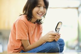 This photo is of a teen texting.